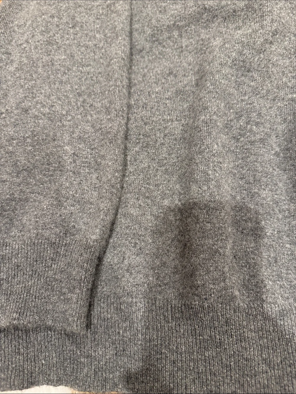 Black Brown 1826 Men's Gray Cashmere Half-Zip Sweater with Black Collar